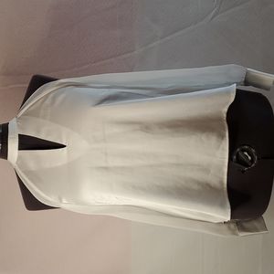 Women white long sleeve blouse top